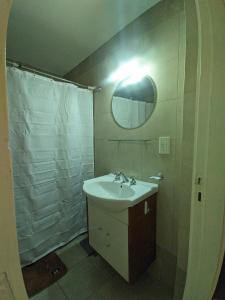 a bathroom with a sink and a mirror at Talcahuano in Guaymallen