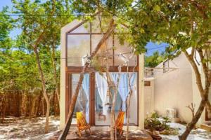 Zahrada ubytování Loft Cabins In Cenotes Natural Park Tulum