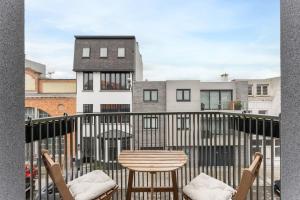 Balkón nebo terasa v ubytování Bonair Gezellig appartement in hartje Wenduine