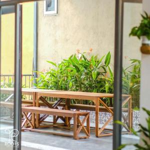 Balkón nebo terasa v ubytování Leaf Sustainable Hostel