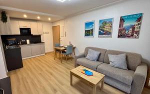 Kuchyň nebo kuchyňský kout v ubytování T2 - vue lac - 100 m du Hilton - Garage privé - 4 étoiles
