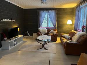 Χώρος καθιστικού στο Kriberg Wild Lappland
