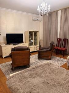 TV a/nebo společenská místnost v ubytování Guest house Amazon
