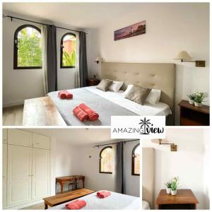 Ένα ή περισσότερα κρεβάτια σε δωμάτιο στο B-Rent Tamarindo amazing sea view