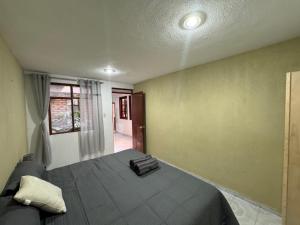 a bedroom with a bed and a window at Un lugar muy bien ubicado in Morelia