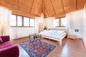 Ένα ή περισσότερα κρεβάτια σε δωμάτιο στο Apartments Ansitz Wieshof