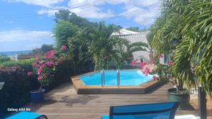 Bazén v ubytování Les Gites Capra - Villa Aiméandre piscine et Spa nebo v jeho okolí