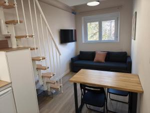 シエラネバダにあるSierra Nevada - Edificio Américaのテーブルとソファのある小さなリビングルーム +18枚の写真