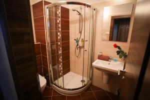 Łazienka w obiekcie Hotel Palcát