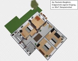 Plán poschodí v ubytovaní Haus DiRol
