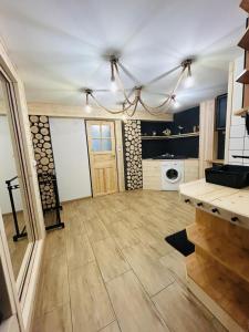 Kuchyň nebo kuchyňský kout v ubytování Apartmán Kunst
