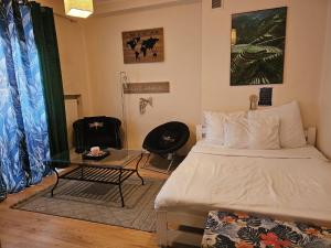 Posteľ alebo postele v izbe v ubytovaní Warsaw Asian vibe apartment