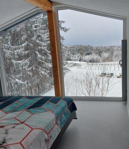 Postel nebo postele na pokoji v ubytování Beim Bergjosl
