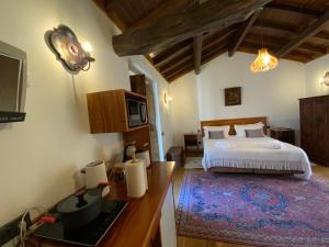 Ένα ή περισσότερα κρεβάτια σε δωμάτιο στο Quinta do Bravio