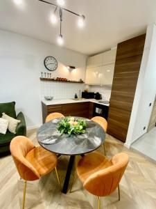 Kuchyň nebo kuchyňský kout v ubytování Alėjos Apartmentai City