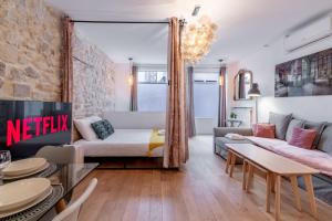 Posezení v ubytování Appartement spacieux et rénové