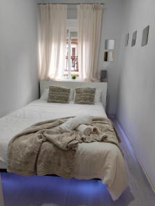 Postel nebo postele na pokoji v ubytování Cozy Apartment in the heart of Madrid