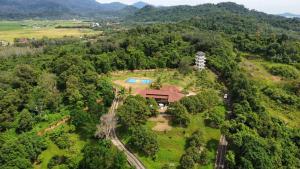 an aerial view of a house on a hill at Pickleball Peak Villa Langkawi by Langit Hill in Ulu Melaka