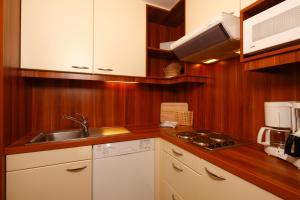 Kuchyň nebo kuchyňský kout v ubytování Appartement Diamant