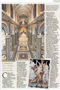 a newspaper article about a painting in a building at Perla moderna nella natura in Siena