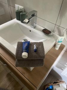 Ein Badezimmer in der Unterkunft Apartmány Klicperka