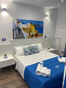 B&B Santorini客房内的一张或多张床位