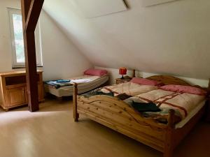 Posteľ alebo postele v izbe v ubytovaní Ferienwohnung Sophie