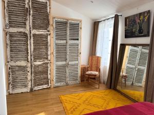 Giường trong phòng chung tại L'Olivette,Garage, Jardin, Proche centre-ville