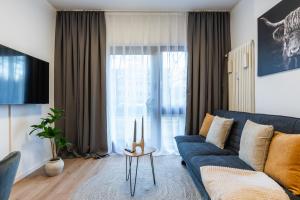 Ruang duduk di Apartment Gutenberg mit eigenem Stellplatz