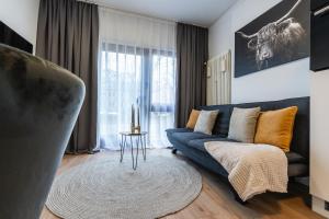 Ruang duduk di Apartment Gutenberg mit eigenem Stellplatz