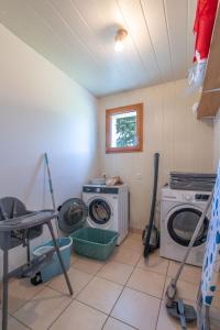 pralnię z pralką i pralką w obiekcie Cabana & Maison Entre Lacs & Montagnes -Proche Annecy w mieście Sales