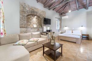 Ένα ή περισσότερα κρεβάτια σε δωμάτιο στο Villa Palataki I +33 φωτογραφίες