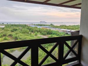 a view of the river from a balcony at Urban Oasis Apartment 5 in Melaka