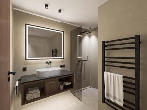 A bathroom at Rainell Dolomites Retreat