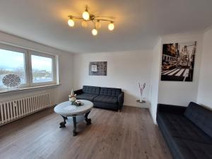 Posezení v ubytování Geräumige Wohnung in ruhiger Lage in Gütersloh mit Netflix