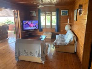 TV o dispositivi per l'intrattenimento presso Tropikal House Facing Ocean