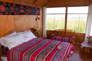 Postel nebo postele na pokoji v ubytování TOTORA WASI - islas chimu titicaca