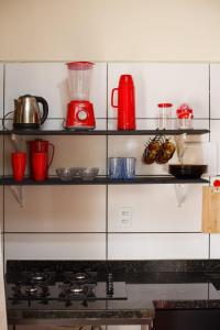 Kuchyň nebo kuchyňský kout v ubytování Casa Perto das melhores praias Florianópolis, 8 pessoas, ar condicionado, tv, wifi, cozinha completa, lavanderia,