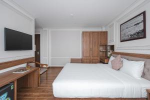 TV a/nebo společenská místnost v ubytování Dalat Roof Hotel