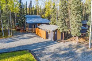 an overhead view of a cabin in the woods at Kenai River Retreat about 4 Mi to Morgans Landing! in Sterling