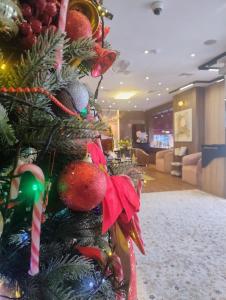 TV a/nebo společenská místnost v ubytování AG Hotel