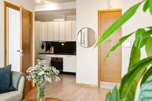 Η κουζίνα ή μικρή κουζίνα στο 3-roms leilighet i hjertet av Sandviken +5 φωτογραφίες