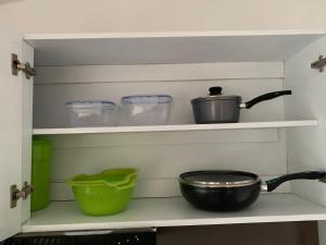 Kuchyň nebo kuchyňský kout v ubytování Happy staycation