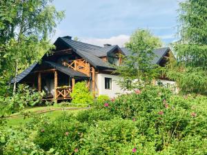 Zahrada ubytování Modryna - Modrzewiowy Dom