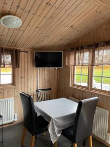 TV a/nebo společenská místnost v ubytování Skara Stads-camping & Stugby