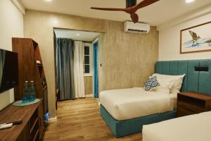 TV a/nebo společenská místnost v ubytování Beach Hotel Dhigurah