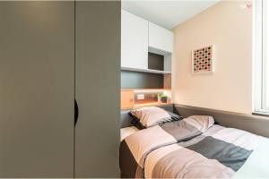 a bedroom with two beds and a window at Student Residence - Student ID required - Dublin City Centre in Dublin