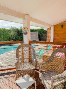 Bazén v ubytování Villa Familiale avec Piscine Privée nebo v jeho okolí