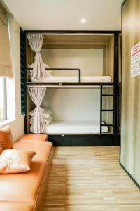 Postel nebo postele na pokoji v ubytování Bong Hostel Ha Giang loop