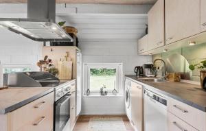 Η κουζίνα ή μικρή κουζίνα στο Beautiful Home In Ulfborg With Sauna